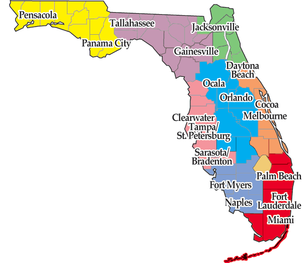 ASN Florida Service Areas Map